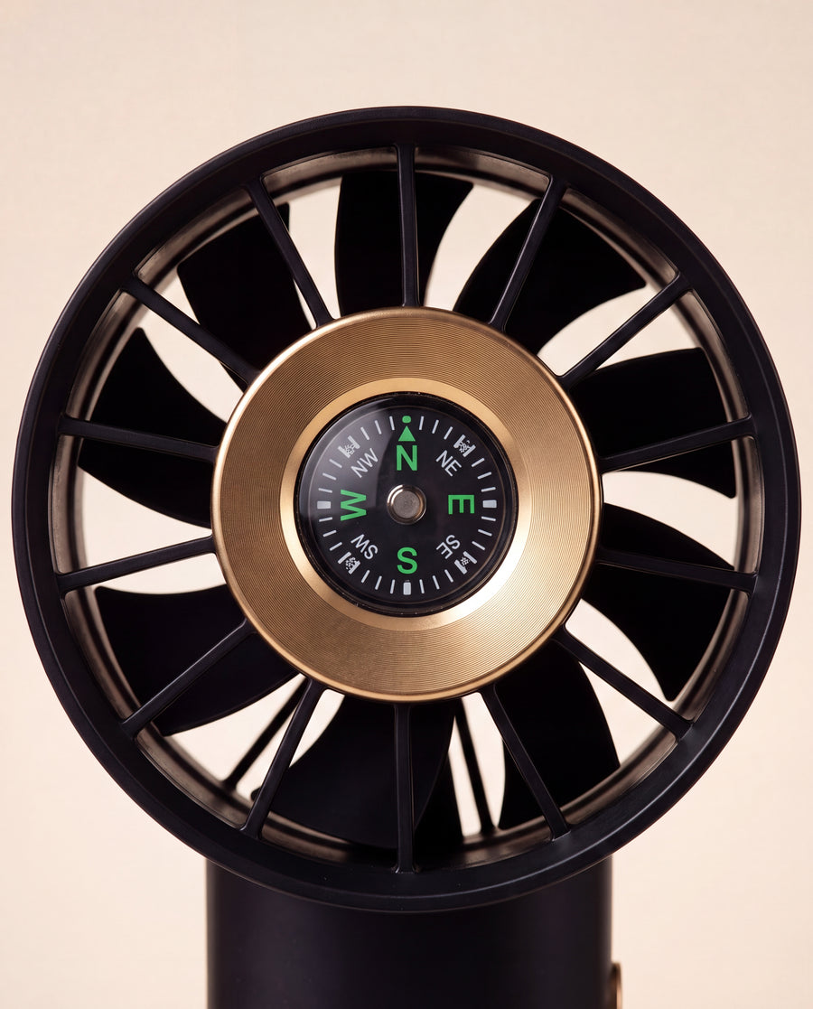 Straight-on close-up of the Halo's turbine head with its gold ring centered